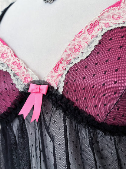 Cutest fairy mesh & pink bustier top 🖤