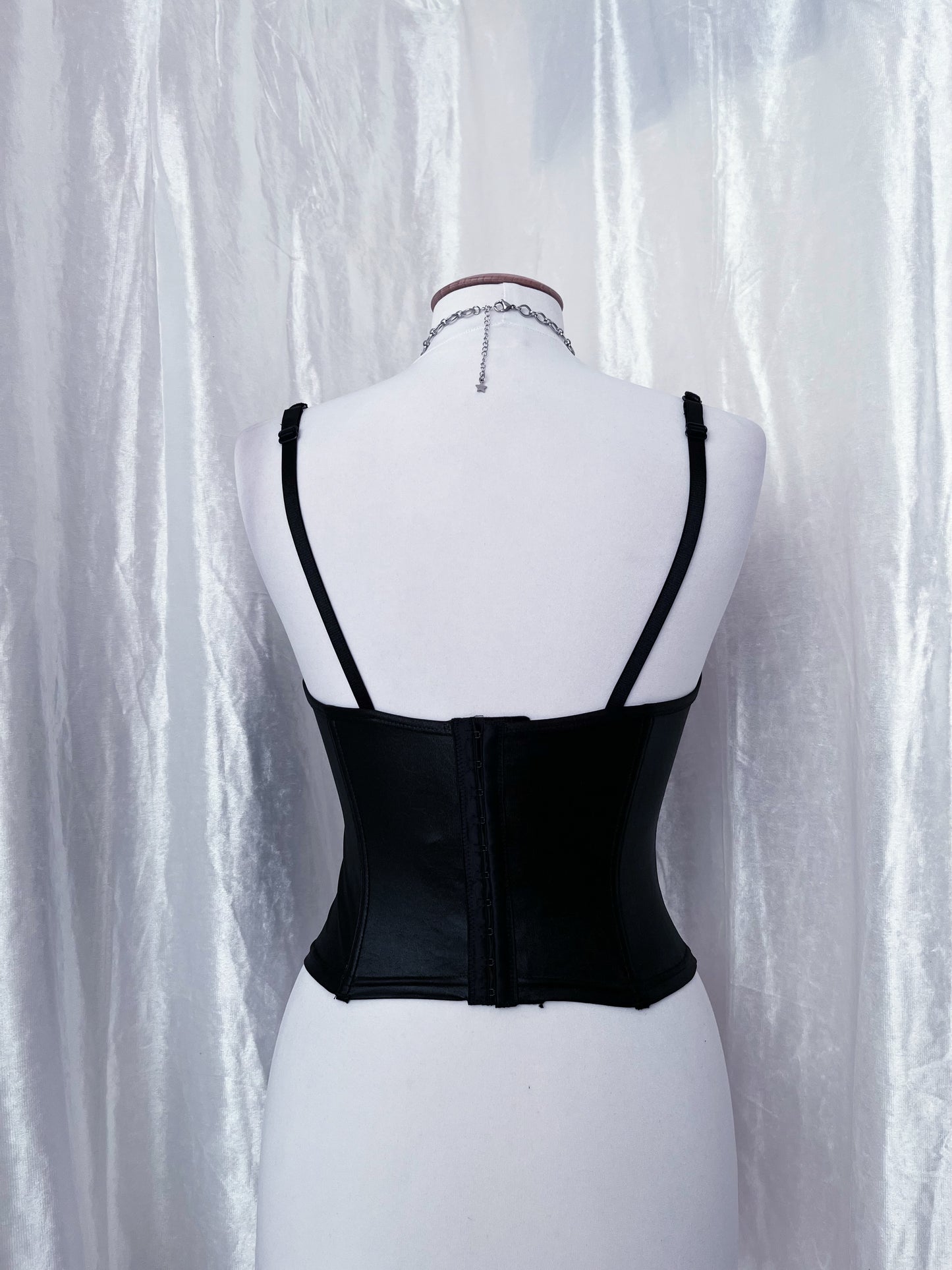 Hot alternative faux leather corset top 🖤