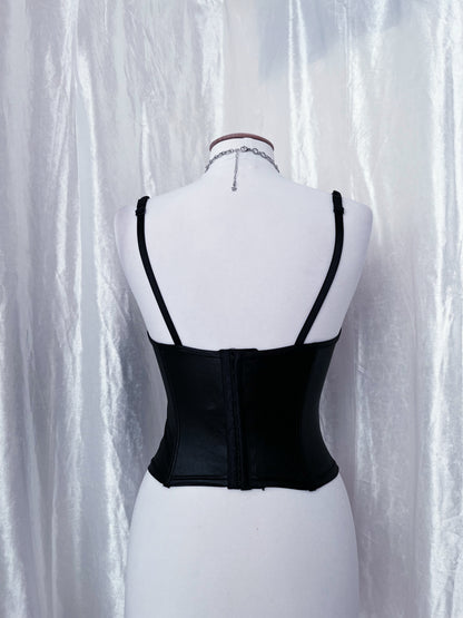 Hot alternative faux leather corset top 🖤