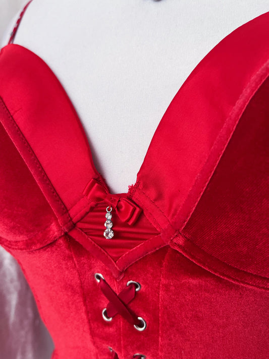 Little red riding hood velvet corset ❤️🐺