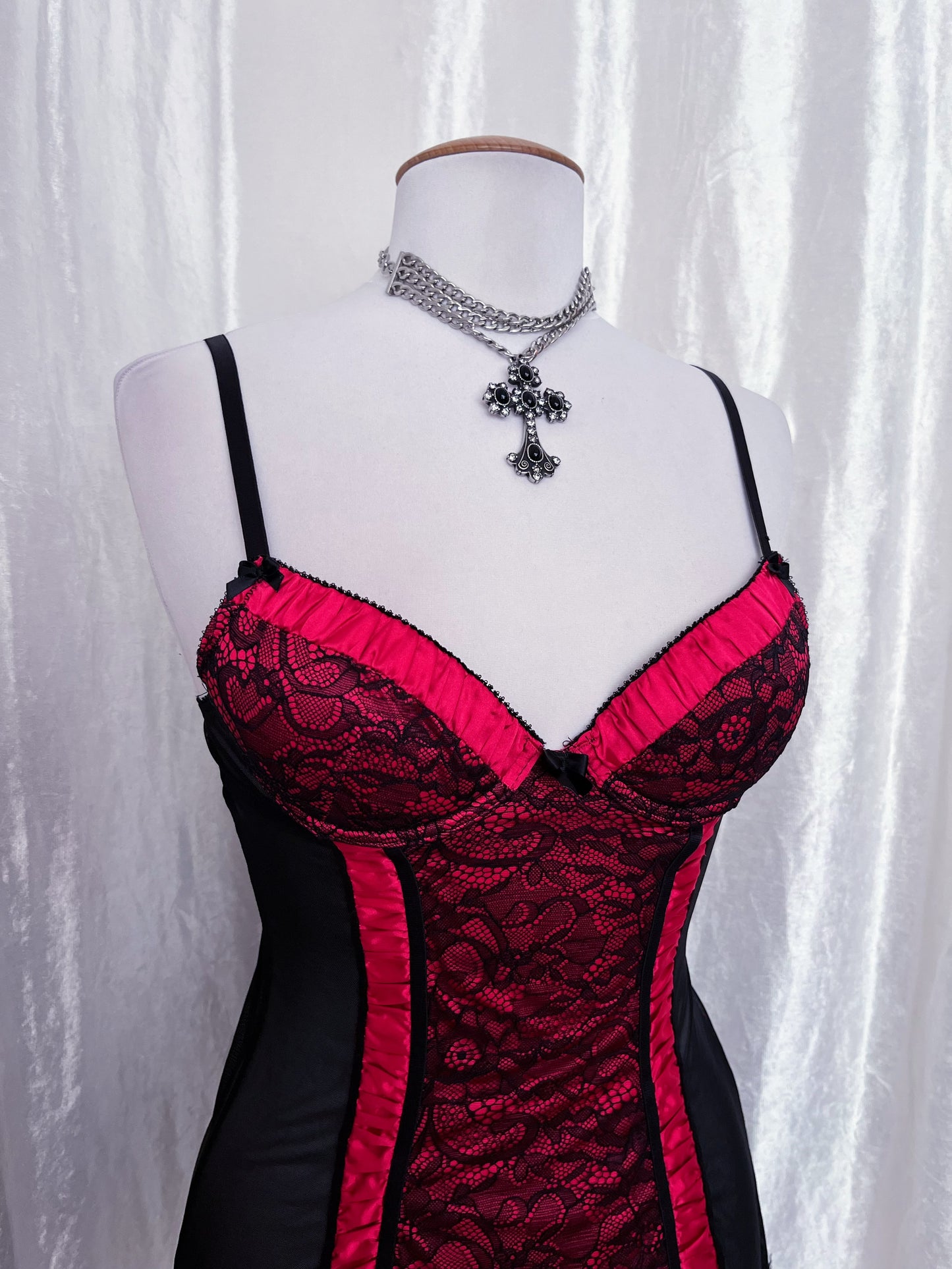 Dark coquette mesh & lace babydoll 🎀