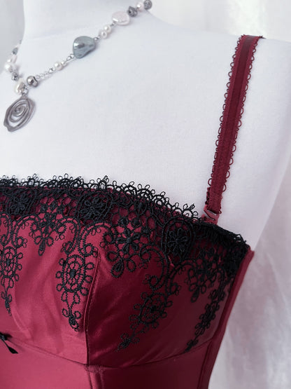 Gothic burgundy saten corset 🌹