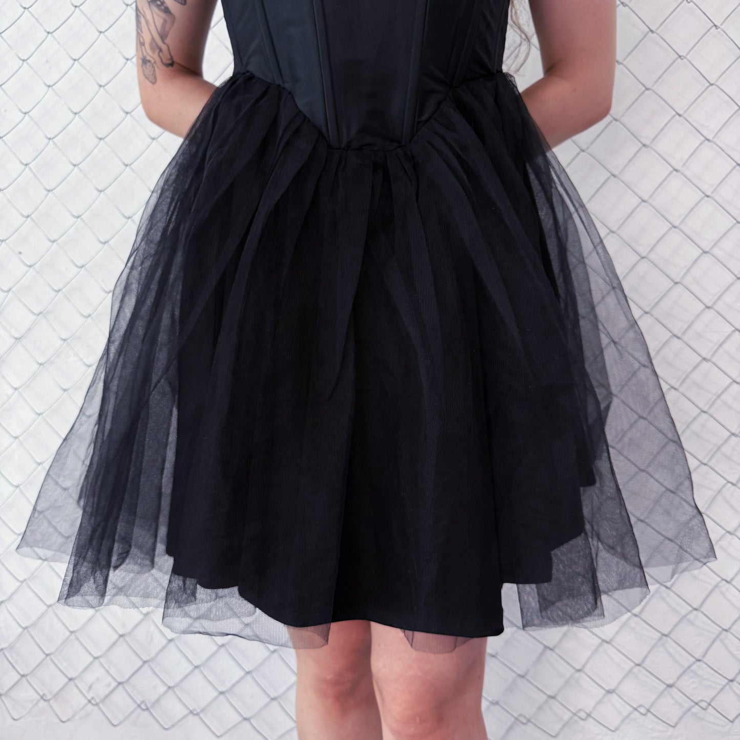 Gothic black swan style corset dress 🦢🖤