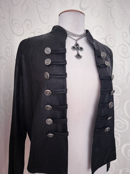 Gothic light military black blazer 🦇