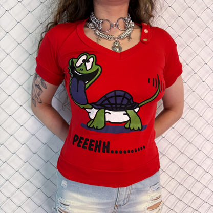 Cute red turtle tee 🌀🍓