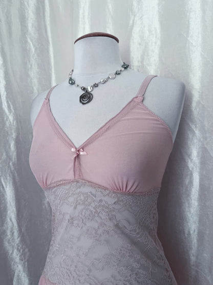 Lace & mesh lingerie coquette top 🎀