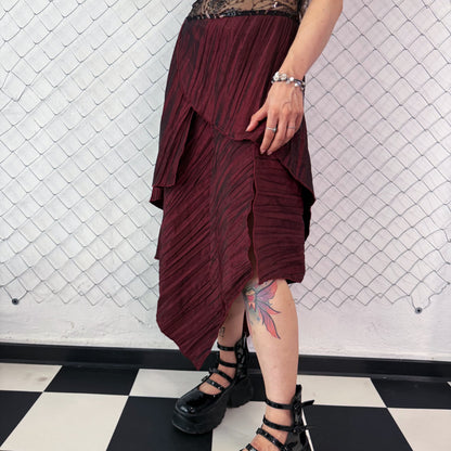 00’s Vampire queen burgundy prom dress 🦇🌀