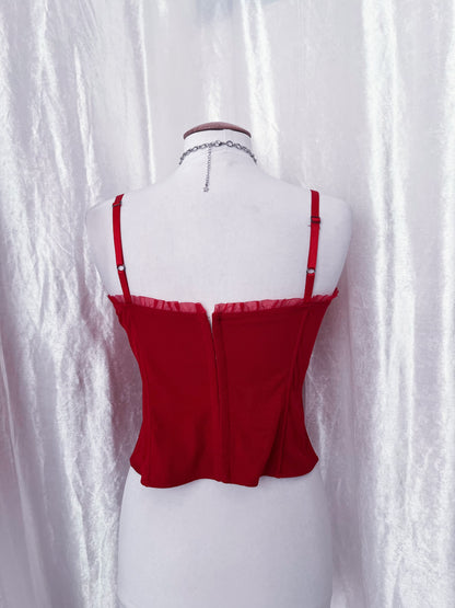 00’s red corset top ✨🌹