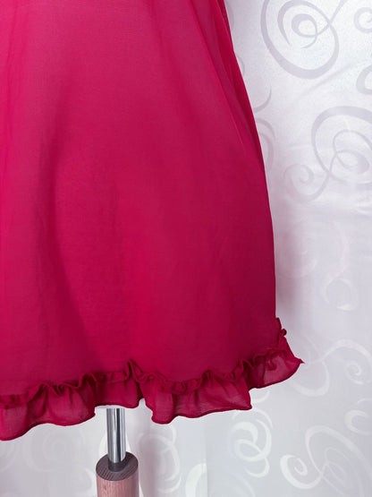 00’s Barbie pink mesh lingerie top 🎀💕