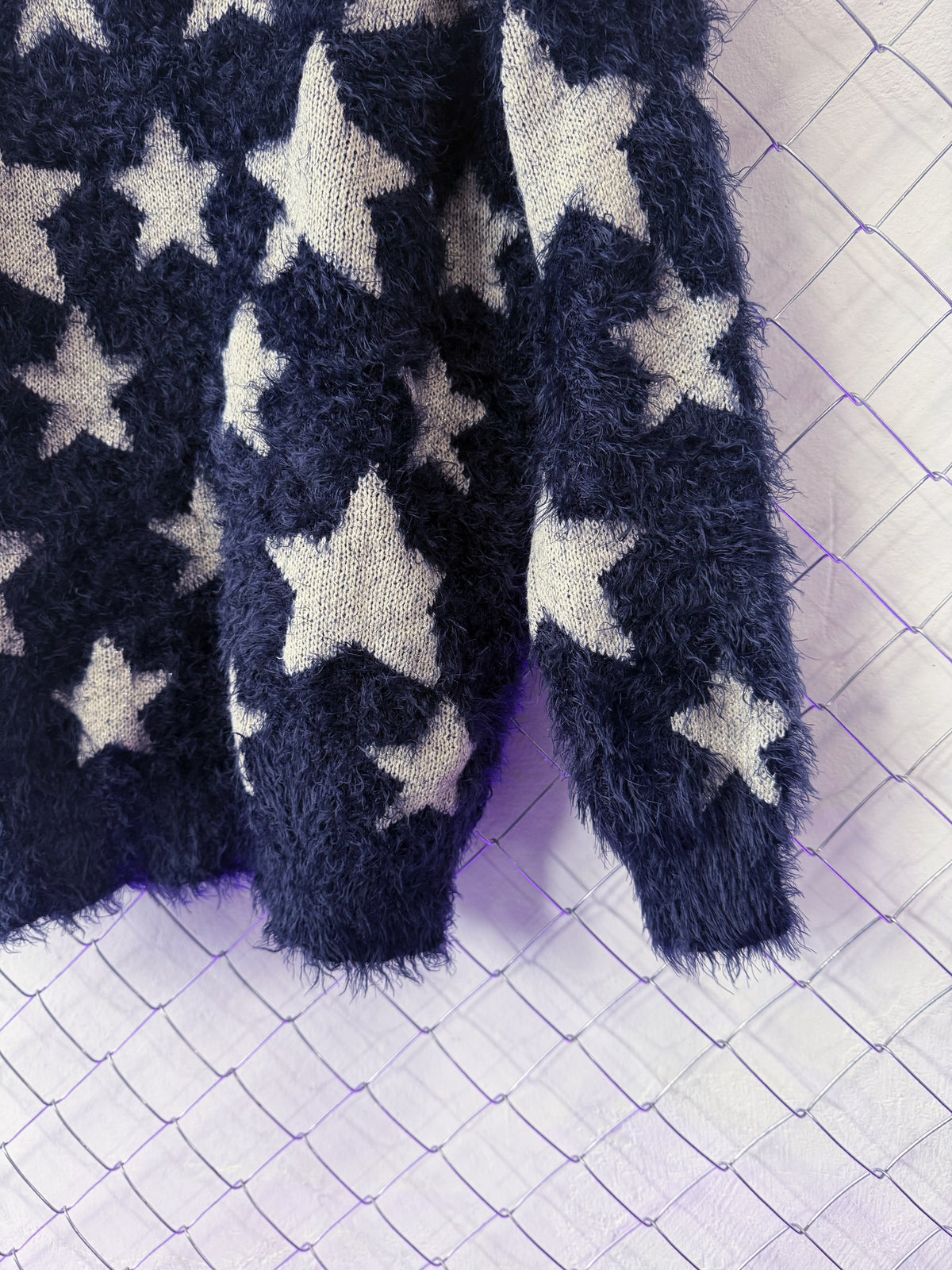 Coraline-style starry blue sweater 🗝 ⚉ 🪡 🐈‍⬛