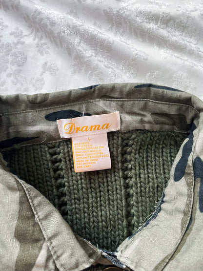 Military knit jacket