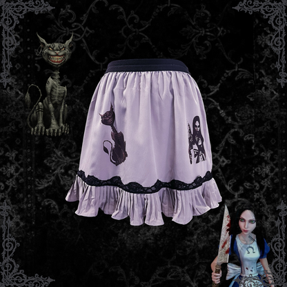 Alice REWORKED lavender dark coquette skirt 🔪