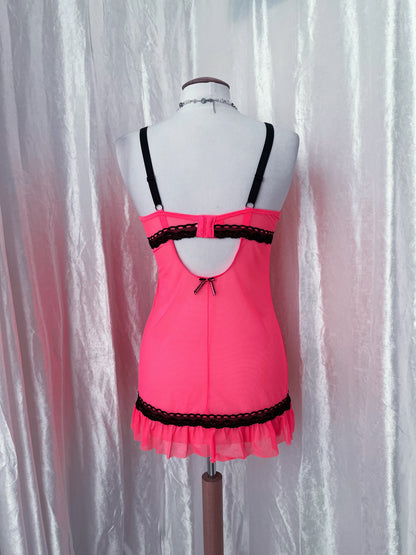 Hot stabilo pink babydoll bustier 💞