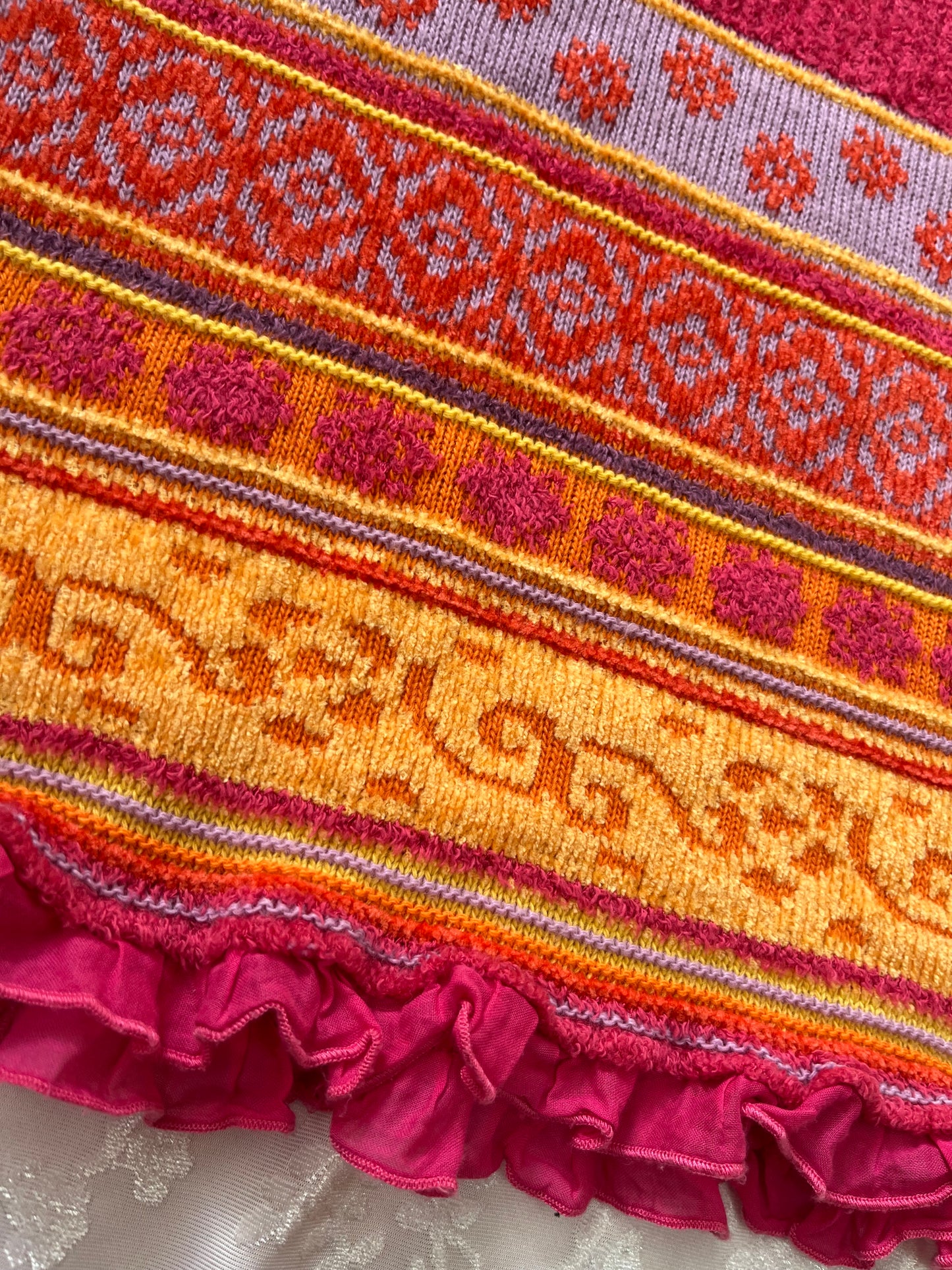 Y2K Knit colourful skirt