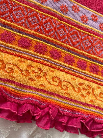 Y2K Knit colourful skirt