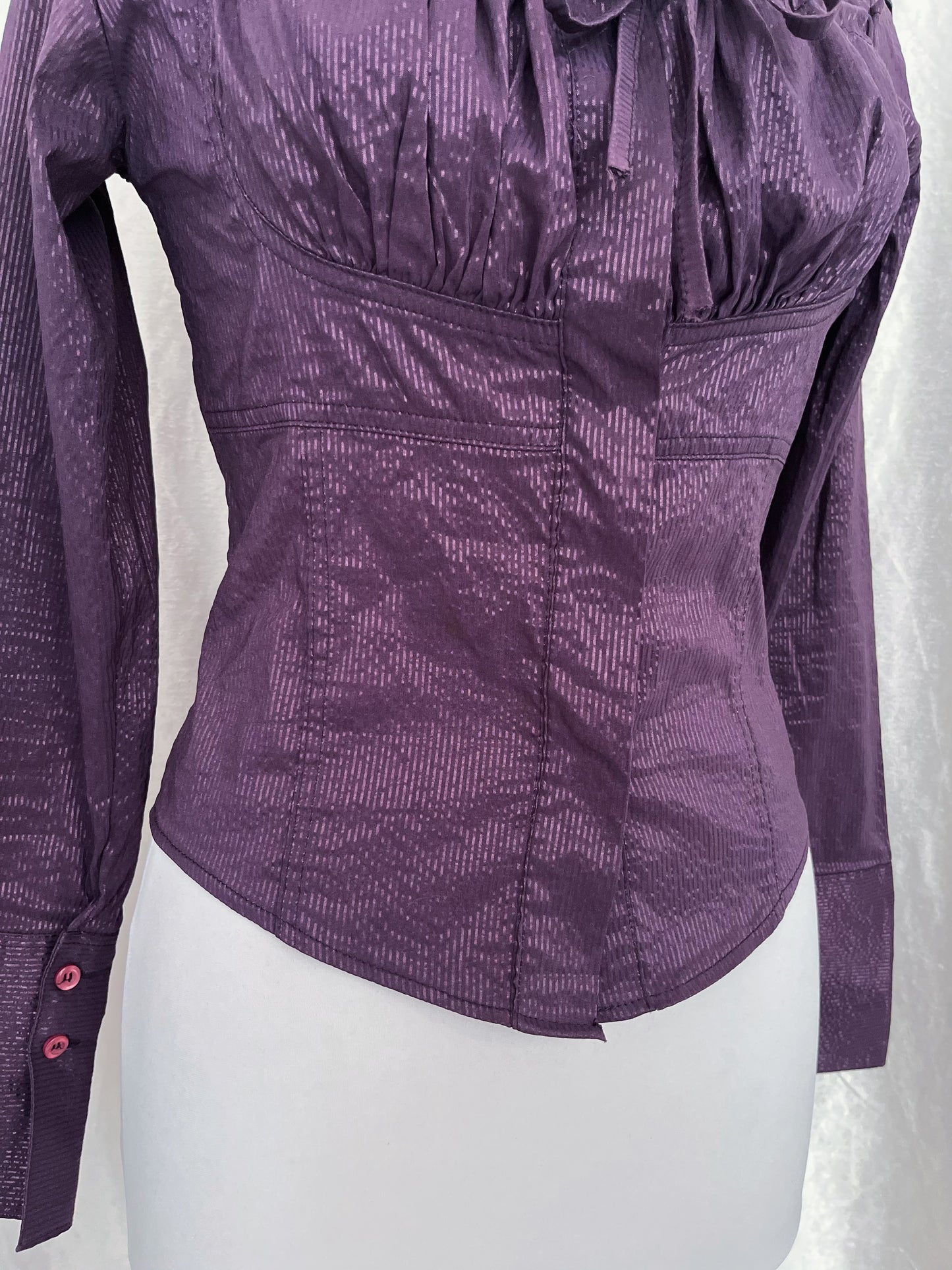 Gothic/Whimsy victorian style purple striped shirt 💜🔮