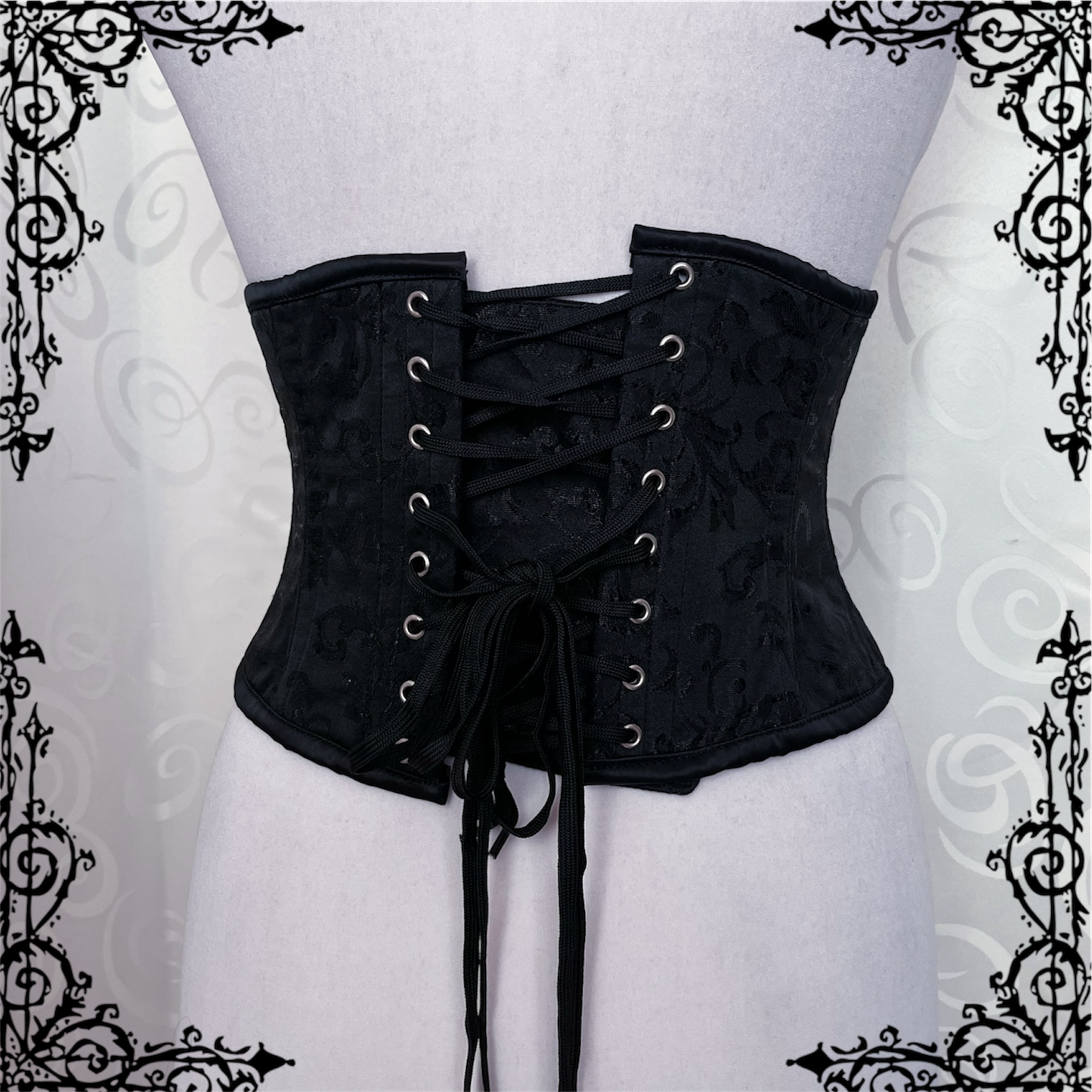 Dracula Black Brocade Waist Cincher 🖤