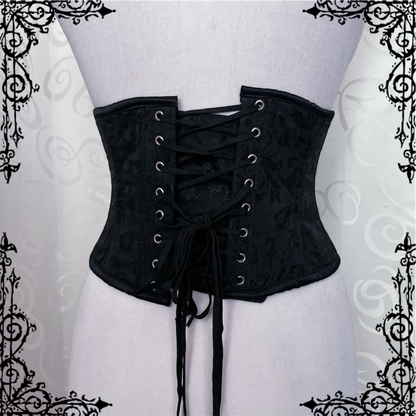 Dracula Black Brocade Waist Cincher 🖤