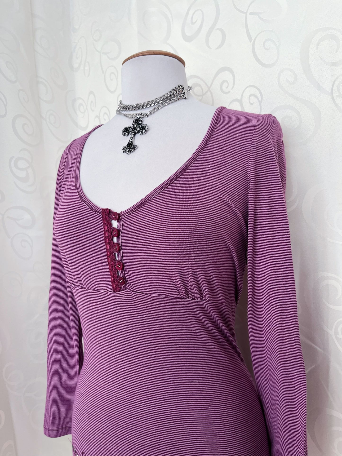 00’s Twee striped tunic top 🎀