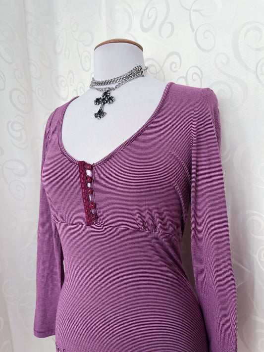 00’s Twee striped tunic top 🎀