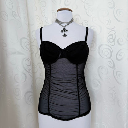 Witchy/Gothic mesh bustier top 🦇