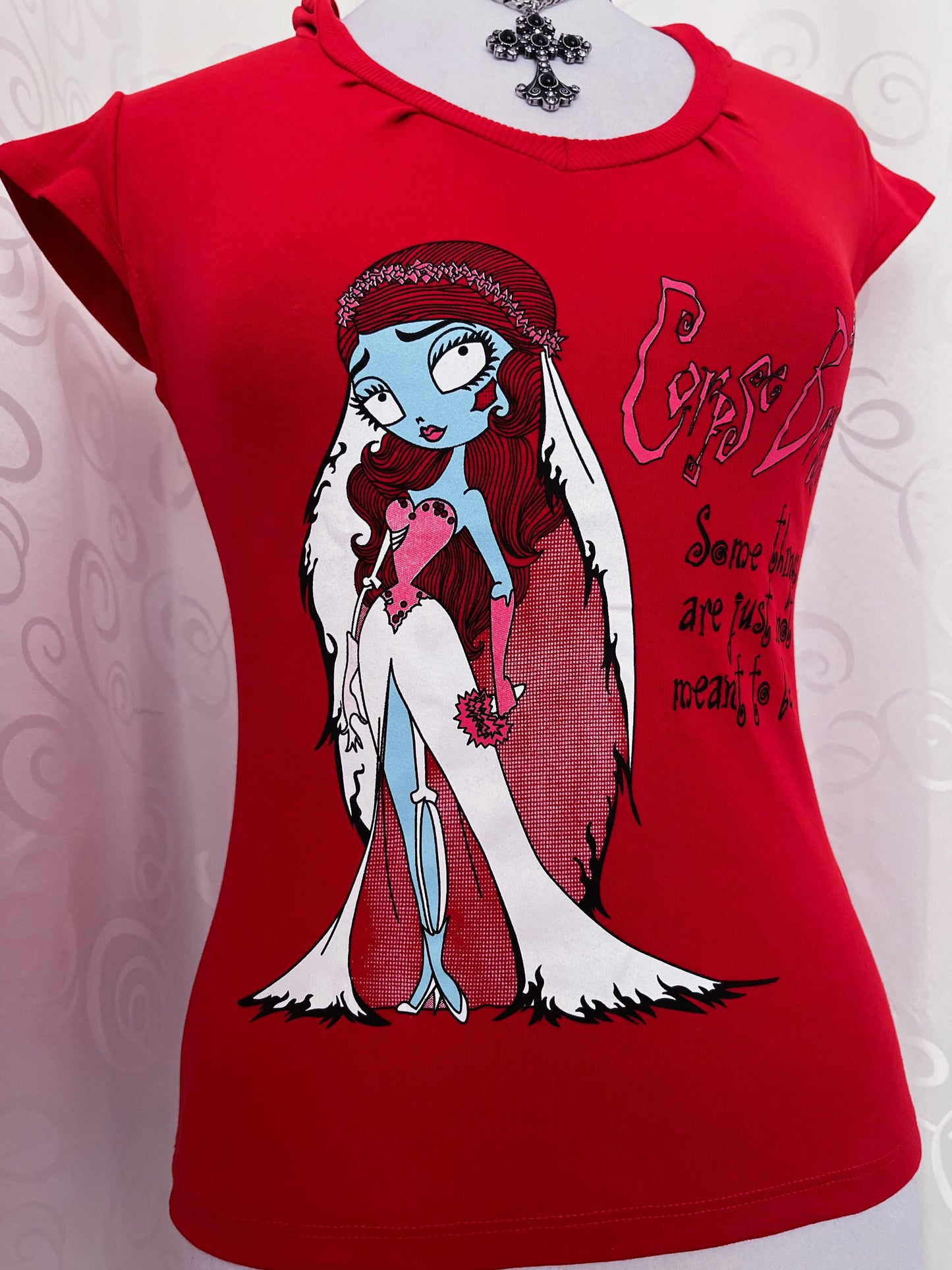 Corpse Bride printed hooded Tee 🌀💀👰🏽‍♀️