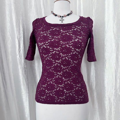 Pimkie lace magenta top 💞