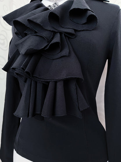 Gothic/Jirai Kei ruffle top 🕷🫀