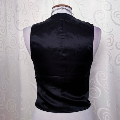 00’s punk tartan vest with satin back 🫀🫶