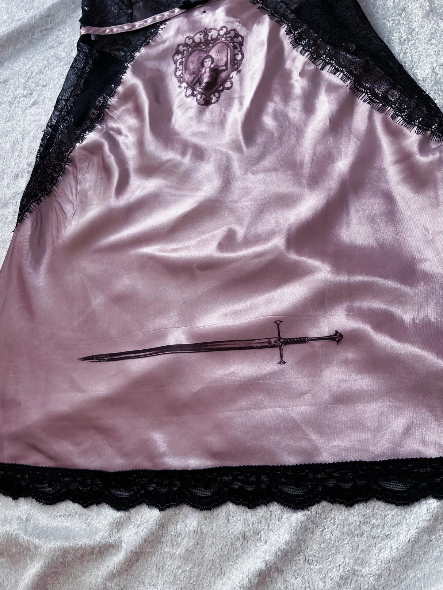 Joan Of Arc Reworked lilac saten & lace nightgown 💜🗡️