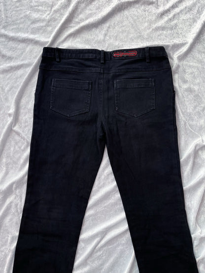 00’s Emily the Strange low-waisted lace-up jeans 🎸💀