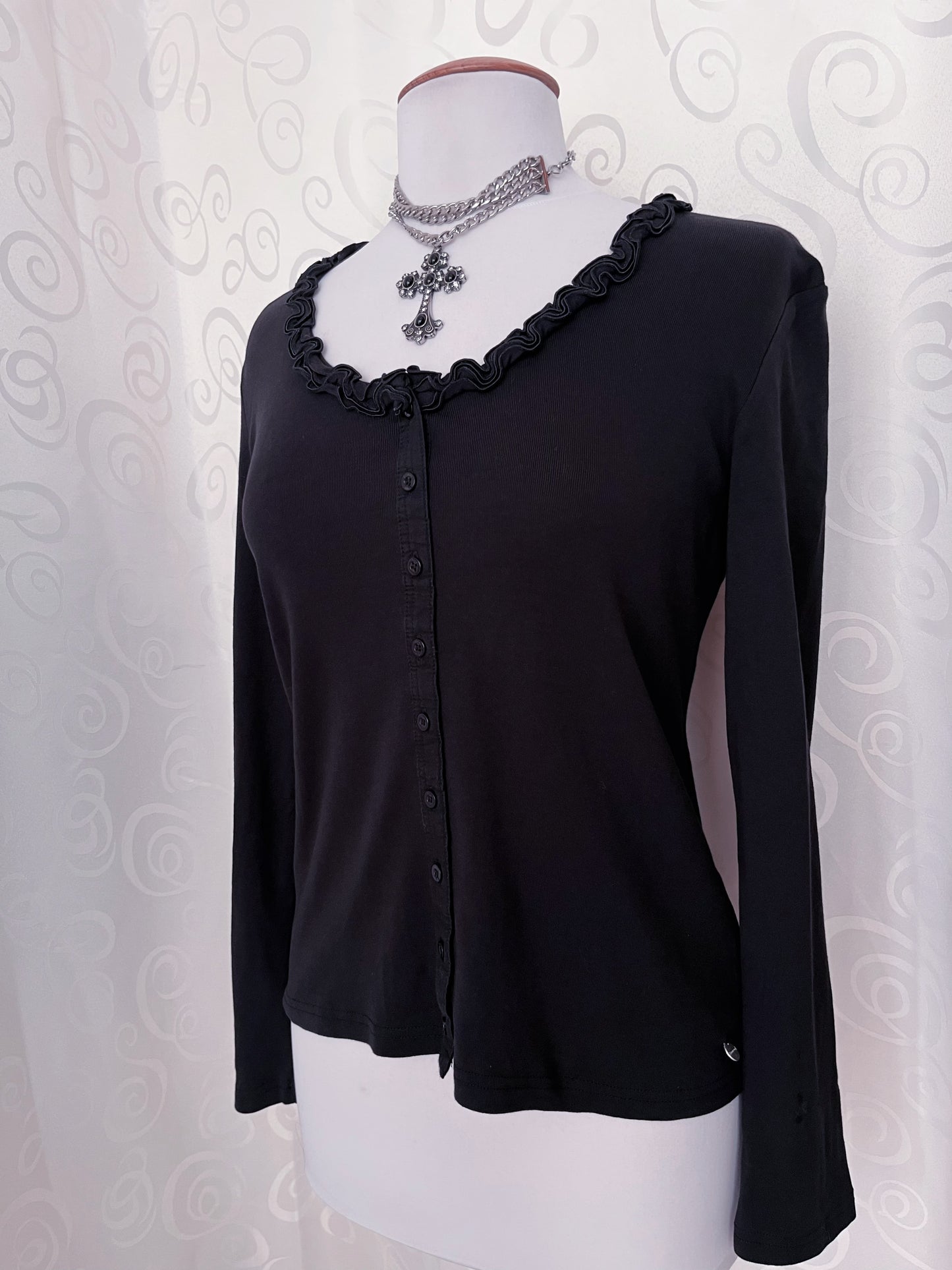 Street One gothic black shirt/cardigan 🦇