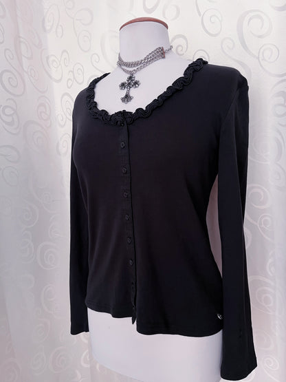 Street One gothic black shirt/cardigan 🦇