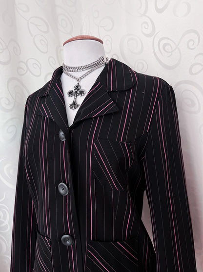 Office black & pink striped blazer 💞🎀