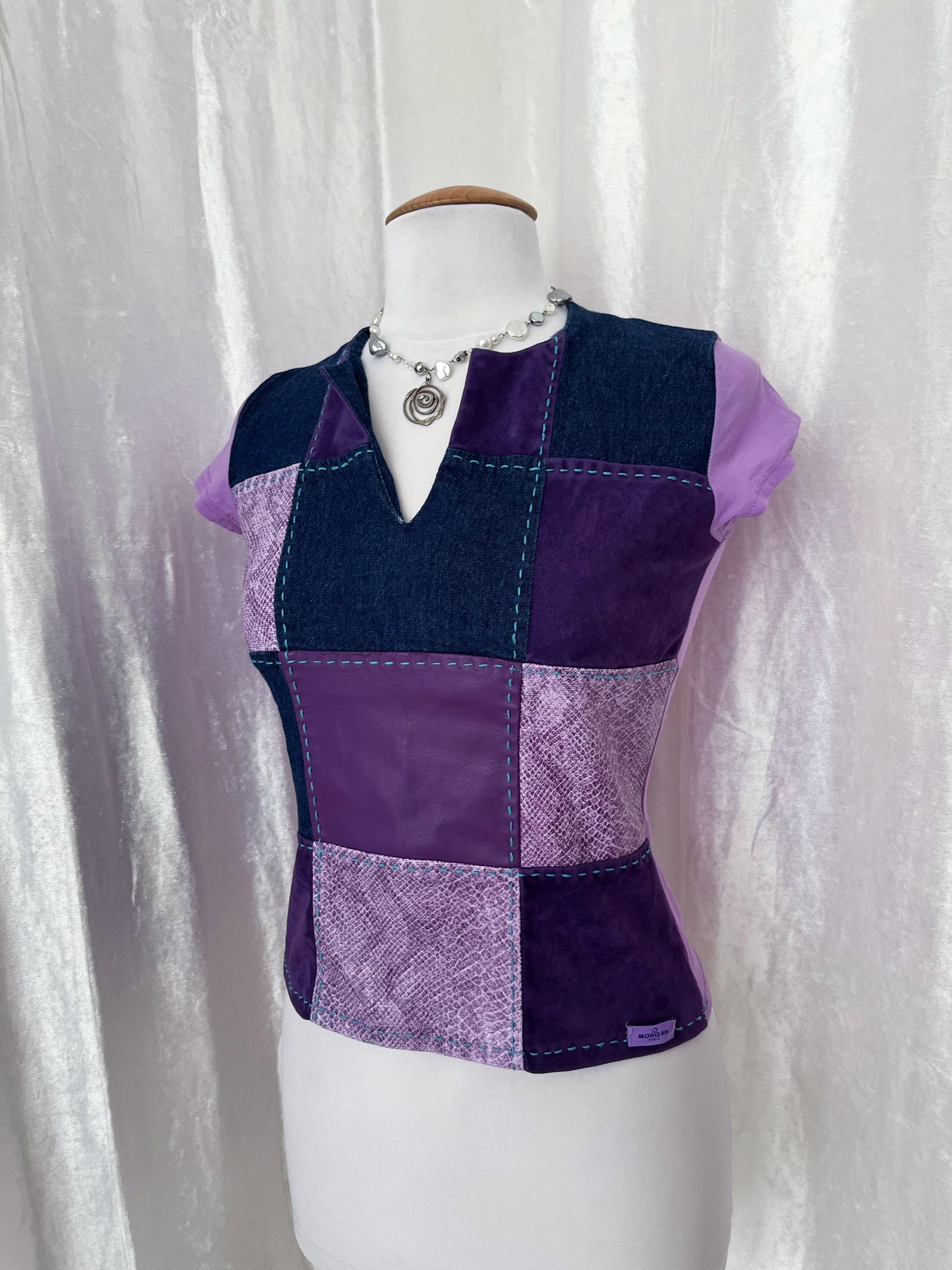 Iconic 00’s MORGAN patchwork tee 💜