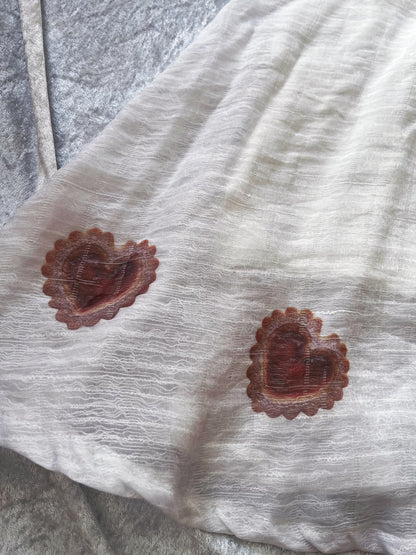 Beating Heart REWORKED white dress 🫀🍪