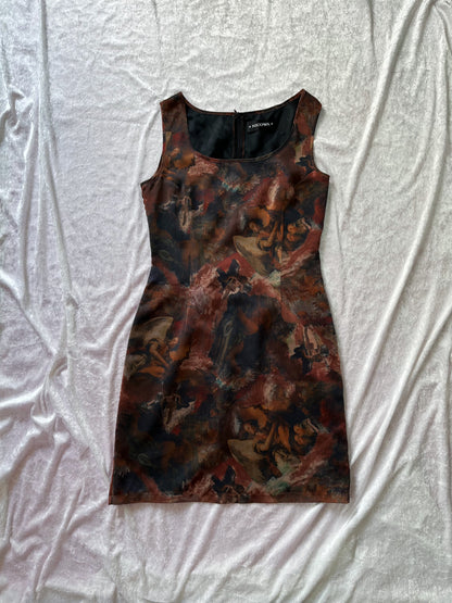 Rare NICOWA Renaissance painting mesh dress
