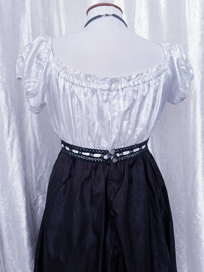 00’s milkmaid gothic coquette dress ⋆.ೃ࿔*:･