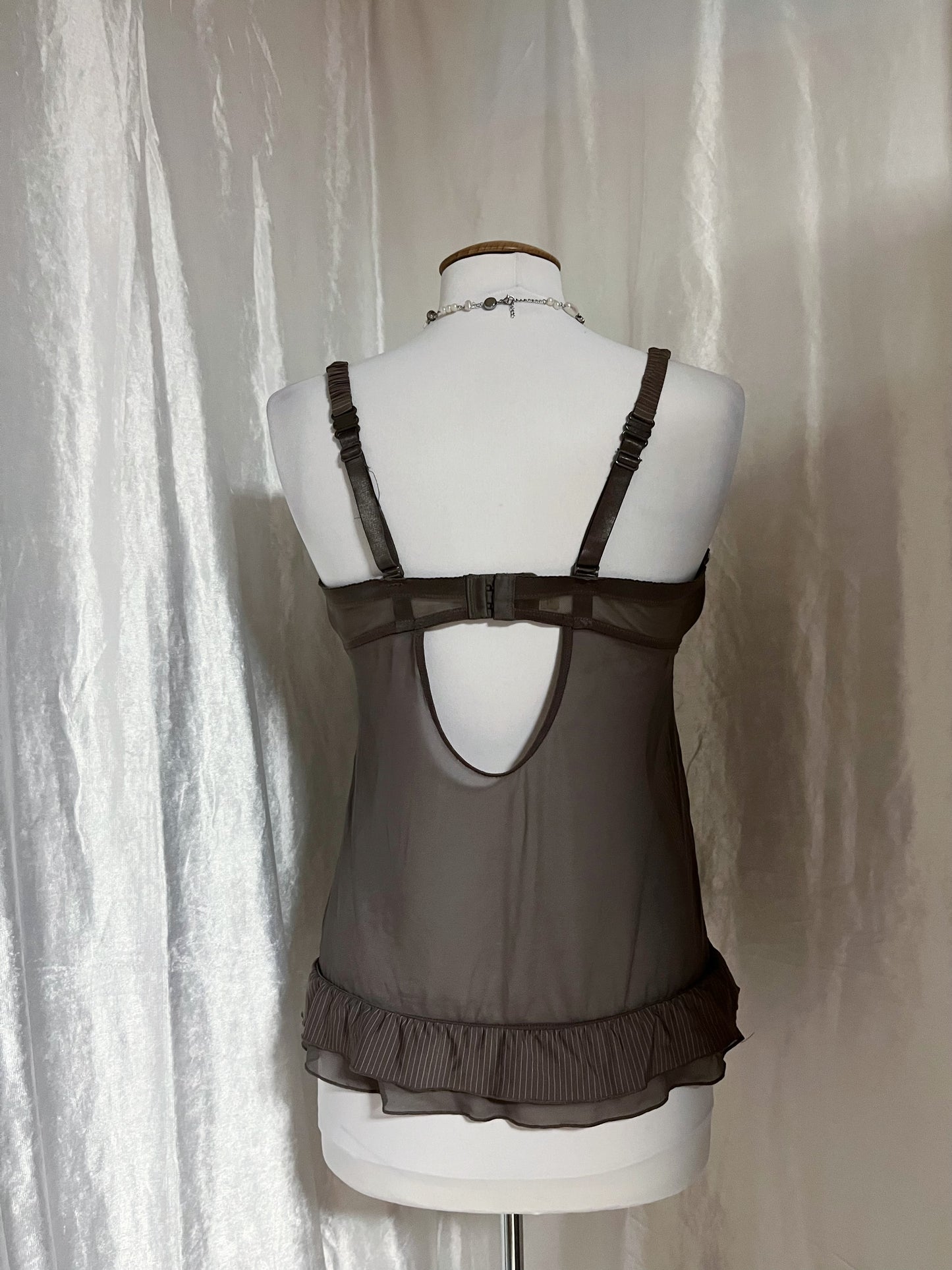 Cutest coquette light brown bustier top ✨