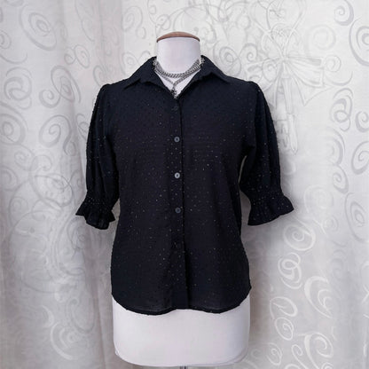 Gothic black sheer shirt 🕷️