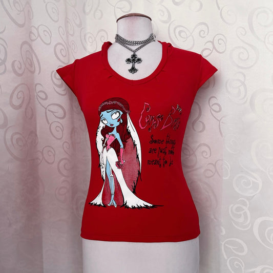 Corpse Bride printed hooded Tee 🌀💀👰🏽‍♀️