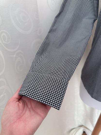 Gothic Victorian/Jirai key style checked ruffle shirt 🦇