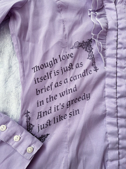 Rule of Rose Inspired Reworked lilac shirt 🦋🥀