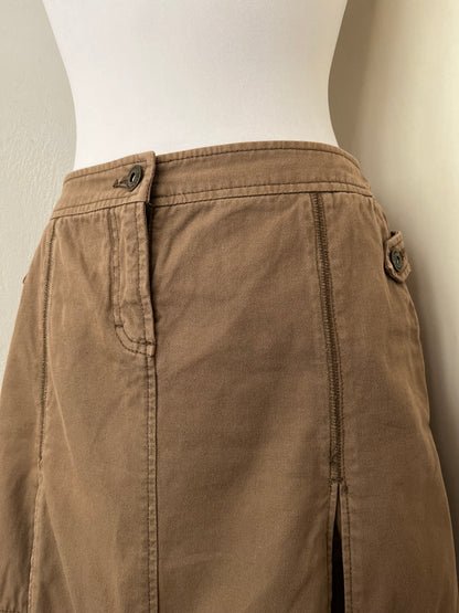 Espirit light brown denim midi skirt ✨
