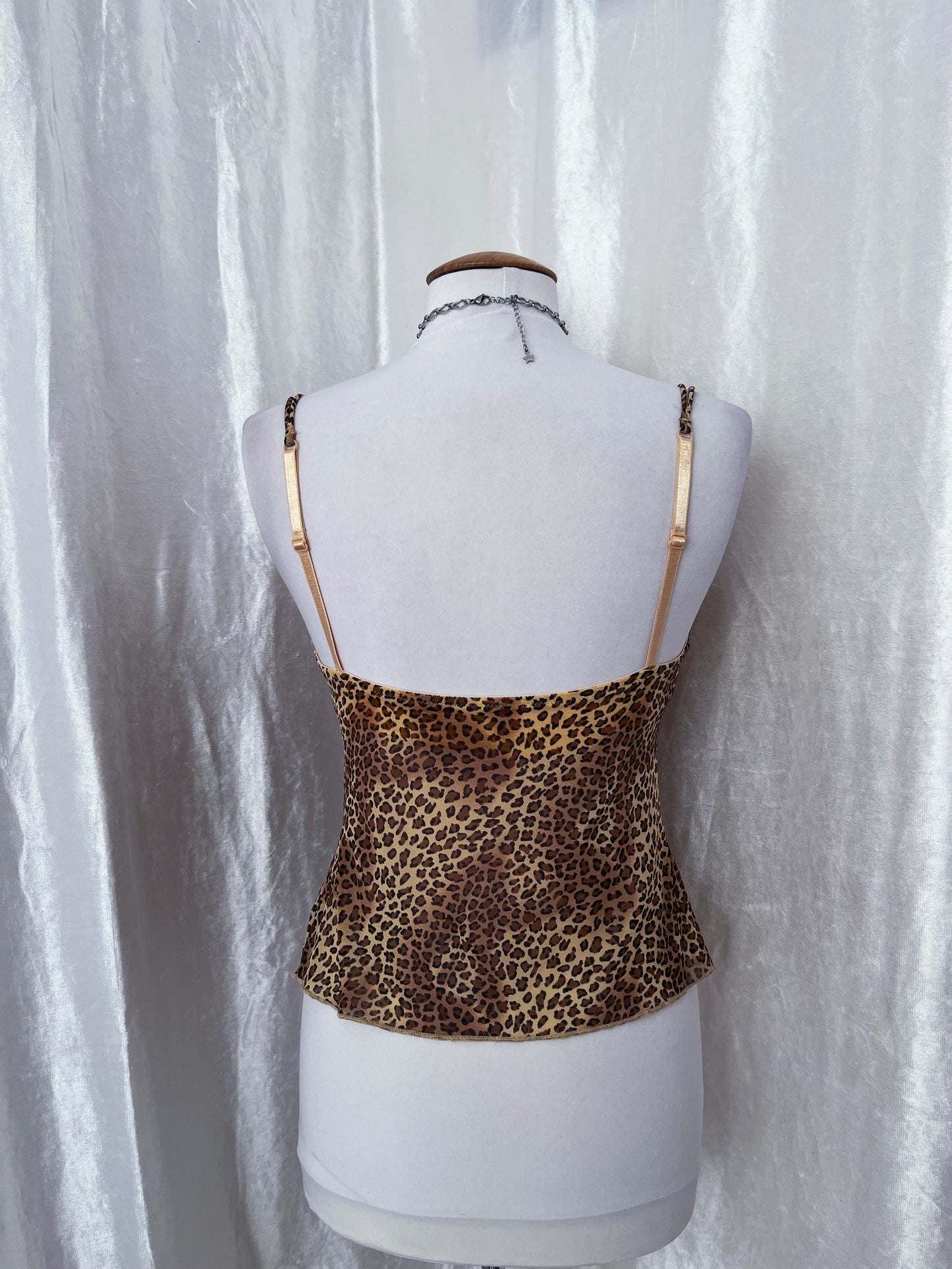Punk style leopard print bustier top 🐆