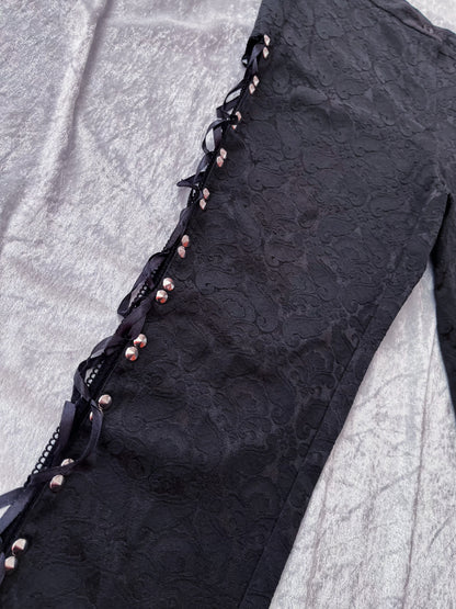 Dracula Side Laced Brocade Pants 🖤