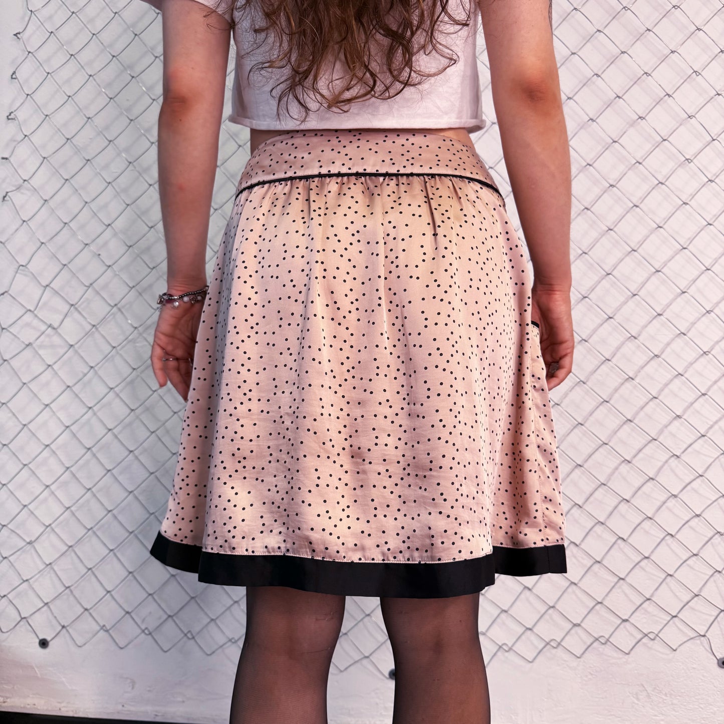 00’s coquette polka rose skirt with pockets 🎀