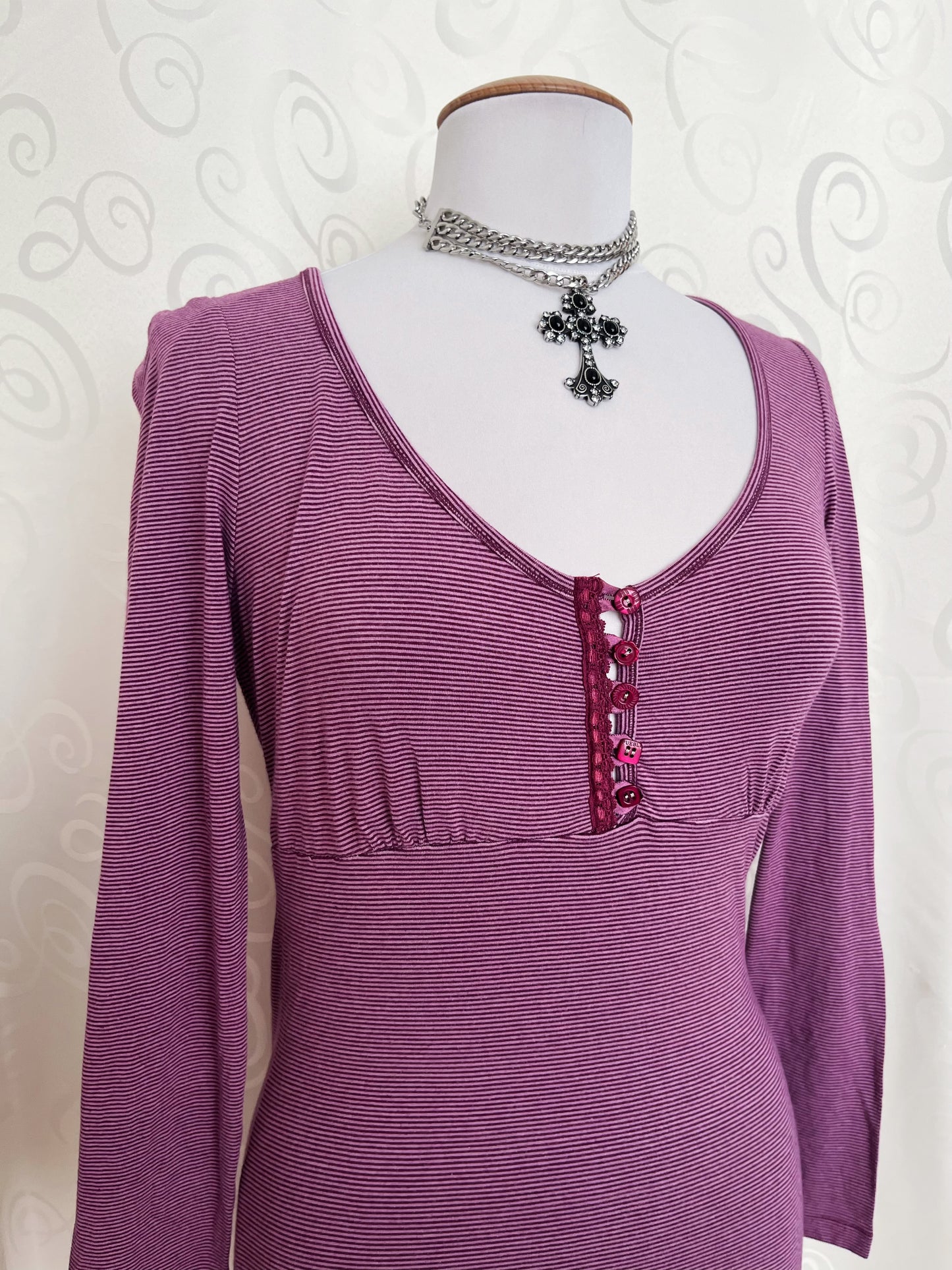 00’s Twee striped tunic top 🎀