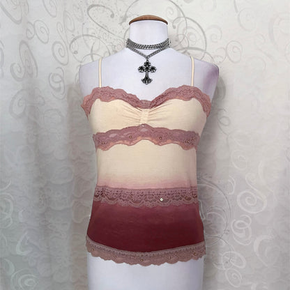 Old Bershka fairy coquette cami top with lace details 🎀💞