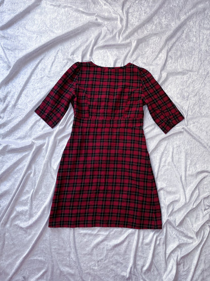 00’s Japanese fashion style cotton plaid dress ❣️